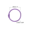 thumbnail image 2 of 1 Inch Loose Leaf Binder Rings Metal Colorful DIY Keychain for Index Card Scrapbooks, Purple, 10 Pack, 2 of 5