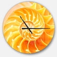 thumbnail image 1 of DesignArt Yellow Nautilus Shell Large Wall Clock, 1 of 2
