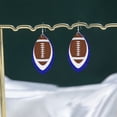 thumbnail image 1 of Colorful Layered Leather Dangle Earrings Set – 3 Pairs Glitter Football Jewelry for Sports Lovers, 1 of 4