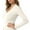 White, variant on Black Sweatshirt for Women Women's Turtleneck Fleece Lined Top Slim Fit Base Shirt V Neck Casual Shirts for Daily & Travel S