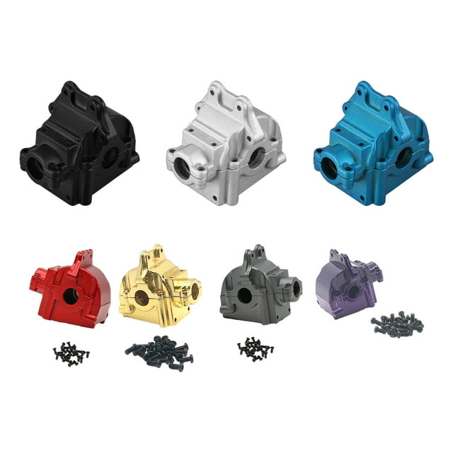 Baohd RCGOFFLOW Aluminum Alloy Wear And Crash Resistant Gear Box Silent Performance Rc Gear Box For 1/14 Wltoys 144001 Blue