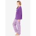 thumbnail image 3 of Dreams & Co. Plus Size Long Sleeve Knit PJ Set, 3 of 6