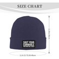 thumbnail image 3 of Shut Your Cornhole Bonnet Tricoté Femmes Hommes Bonnet d'Hiver Chaud, 3 of 7