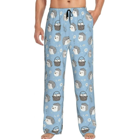 PISONIC Funny Mens Pajama Pants Lounge Men's Pajama Bottoms Soft Sleep Pants With Pockets Drawstring
