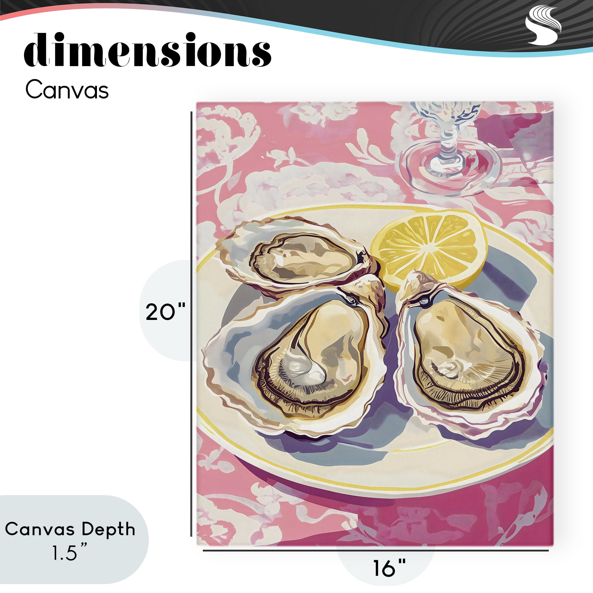 Stupell Industries Plated Oysters & Lemons Canvas Wall Art, design by The Prints Vibe