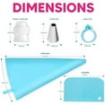 thumbnail image 3 of Piping Bags and Tips Set, BKSDUEH Reusable Cake Decorating Supplies with 2 Reusable Bags, 12 Icing Tips, 2 Silicone Rings, 2 Couplers and 3 Scrapers, Cake Baking Tools for Cookie Icing Cupcakes, 3 of 9