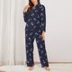 thumbnail image 2 of Balery Anchor Conjunto de Pijama con Estampado para Mujer, Conjunto de Dos Piezas con Manga Larga, Ropa de Dormir Suave con Bolsillos, Pijamas Cómodos-Medium, 2 of 7
