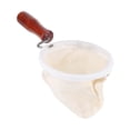 thumbnail image 1 of Colador de Cafe, Reusable Washable Flannel Cloth Coffee Filter S Strainer with Wood Handle Loth Strainer Sock Handmade Coffee Filter, 1 of 7