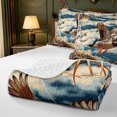 thumbnail image 4 of Manfei Green Billed Waterfowl Print Quilt Full,Farmhouse Wild Duck Full Bedspread Sets,3-Piece,1 Coverlet and 2 Pillowcases, 4 of 7