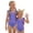 #A06-Dark Purple, variant on Kids One Piece Swimsuit Girls Ruffled Stretchy One Piece Girls Swimsuit Cute Glitter Sequin Graphic Girls Swimwear