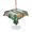 Green, Coral, Tan, variant on Outdoor Tablecloth with Umbrella Hole for Patio/Picnic/Party/Camping, Happy Summer Waterproof Table Cloth Rectangle Table Cover Washable, Tropical Palm Leaves Floral Watercolor (52"x 70")