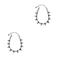 thumbnail image 4 of Minnieouse Gargantilla con remaches Punk Goth hecha a mano, collar de remache de punta, collar de perlas de roca negro 2Conjunto, 4 of 6