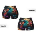thumbnail image 3 of Sikiie Colorful Flower Bird Print Workout Shorts Women Scrunch Butt Gym Shorts Seamless High Waist Tummy Control Yoga Biker Athletic Shorts, 3 of 5