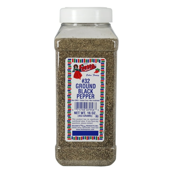 Fiesta Brand Ground Black Pepper Spice, 16 oz