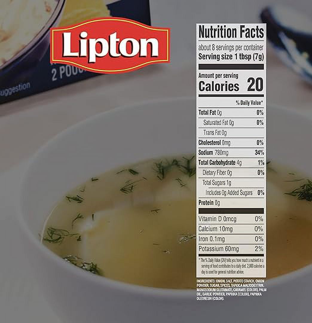 Lipton Gluten Free Onion Soup & Dip Mix, 1.9oz (3 Pack) | Great for Soups, Dips, Gravy & Seasoning | Kosher (Including Passover)