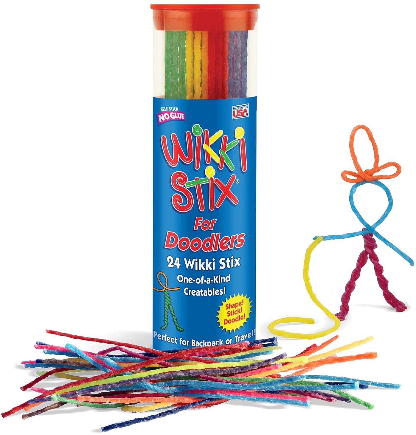WikkiStix Sensory Fidget Toy, Arts and Crafts for Kids, NonToxic, Waxed Yarn, 6 inch, Reusable