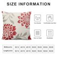 thumbnail image 5 of Nawypu Red and Grey Dahlia Pillow Covers Red and White Flowers Throw Pillowcase Decorative Red and Cream Throw Pillows Cover for Patio Sofa Bedroom Indoor Outdoor Party Spring/Summer, 5 of 5