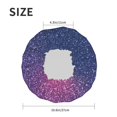 thumbnail image 4 of Kdxio Violet Glitter Print Shower Cap for Women,Elastic and Reusable,Double Waterproof Layers Bathing Hat, 4 of 6
