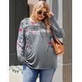 thumbnail image 3 of Zeagoo Womens Plus Size Long Sleeve Tops Fall Crewneck Shirts Pleated Design Casual Dressy Blouses, 3 of 5
