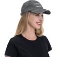 thumbnail image 4 of Classy Sassy and A Bit Smart Assy Funny Hat Adjustable Denim Baseball Cap Black Dad Hat Men Women, 4 of 6