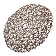 Vintage Handmade Round Natural Straw Woven Placemat Round Shape Place Mats