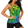 thumbnail image 2 of Xecao Rainbow Butterflies Print Women's Scoop Neck, Loose-Fit Workout Tank Tops for The Gym,Sleeveless T-shirt-X-Large, 2 of 7