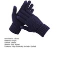 thumbnail image 7 of comerut 1 Pair Unisex Winter Gloves Five Finger Thick Heat Retention Touch Screen Anti-slip Soft Cold-proof High Elastic Wrist Cycling Riding Gloves, 7 of 7