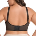 thumbnail image 7 of Guluxicc Bras for Women Lace Bralette with Underwire V Neck Support Push Up Everyday Bras, Black, 3XL, 7 of 7