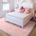 thumbnail image 5 of SUSUZI 5' x 7' Shaggy Area Rug, 2 Inch Thick Fluffy Plush Carpet with Non-Slip PVC Back, Soft Polypropylene Floor Rug for Bedroom Living Room Kids Room Home Décor, Pink, 5 of 5