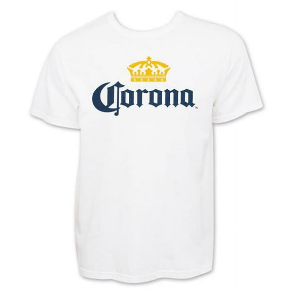 Corona Extra 26891-Medium Corona Extra Mens White Beer Logo T-Shirt - Medium
