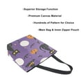 thumbnail image 3 of FORMRS Womens Canvas Tote Bag with Zipper Inner Pocket Shoulder Handbag, Halloween Black Cat, 3 of 7