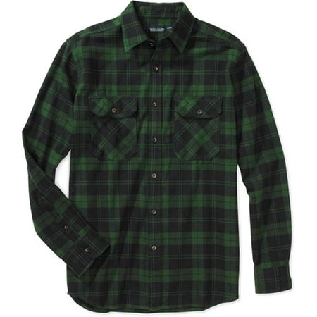 Faded Glory - Men's Long-Sleeve Plaid Flannel Shirt - Walmart.com