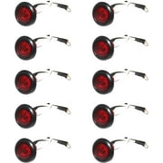 MaxxHaul 50572 10 PCS LED 3/4" Round Clearance and Side Marker Red Indicator Lights for 12V DC RV's, Trailers, Caravans, Boats, and Trucks