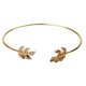 thumbnail image 1 of Moda elegante hoja de de imitación ajustable joyería oro Hugo Pulsera, 1 of 2
