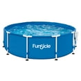 thumbnail image 3 of Funsicle 10' x 30" Outdoor Activity Round Pool with 10' Debris Cover, Blue, 3 of 12
