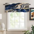 thumbnail image 4 of Blue Marble Kitchen Valances for Windows, Small Valance Curtains Rod Pocket Window Treatments Grey Gold Texture Vintage Farmhouse Art Window Valances for Living Room Bathroom Bedroom 60"x14", 4 of 9