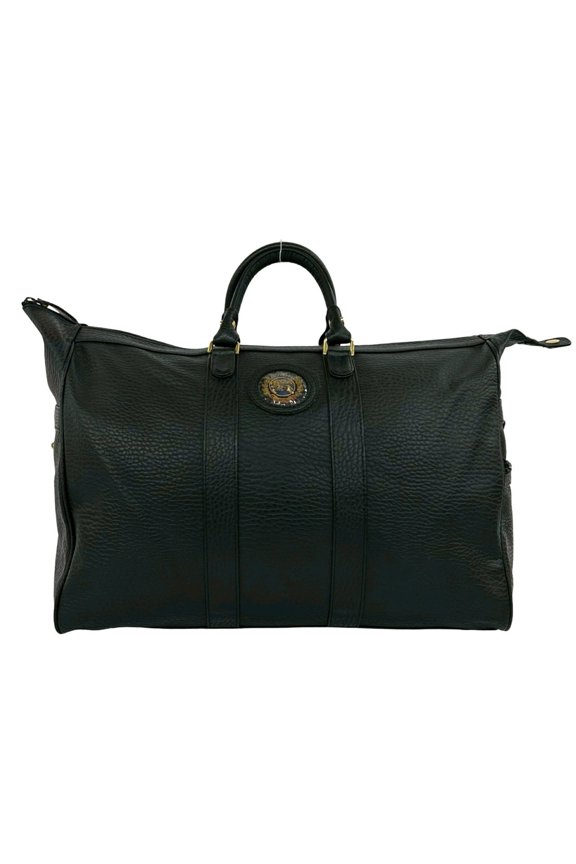 Pre-Owned Burberrys Vintage Logo Nova Check Pattern Leather Boston Bag Handbag Travel Black...