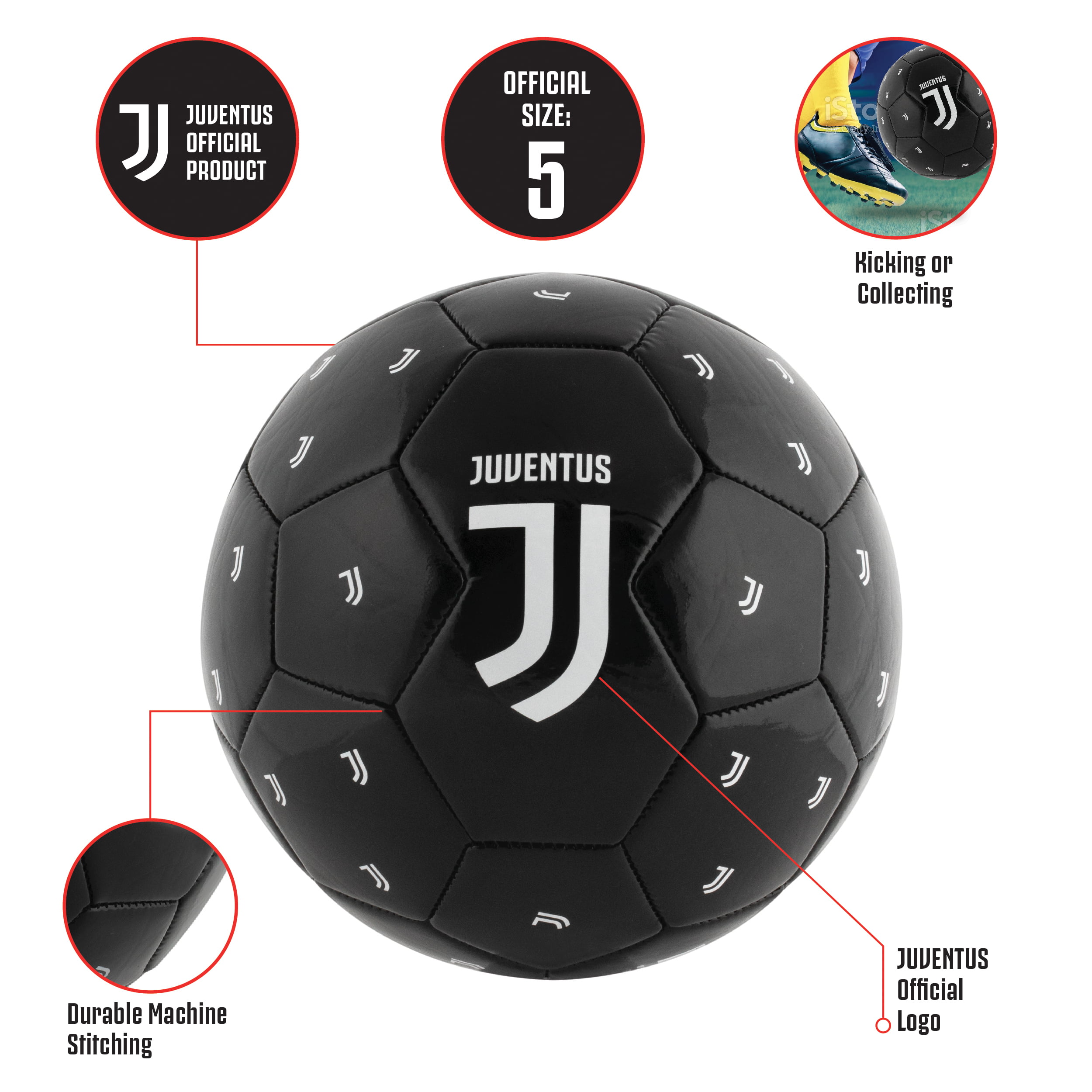 Juventus Official licensed Size 5 Soccer Ball 002 