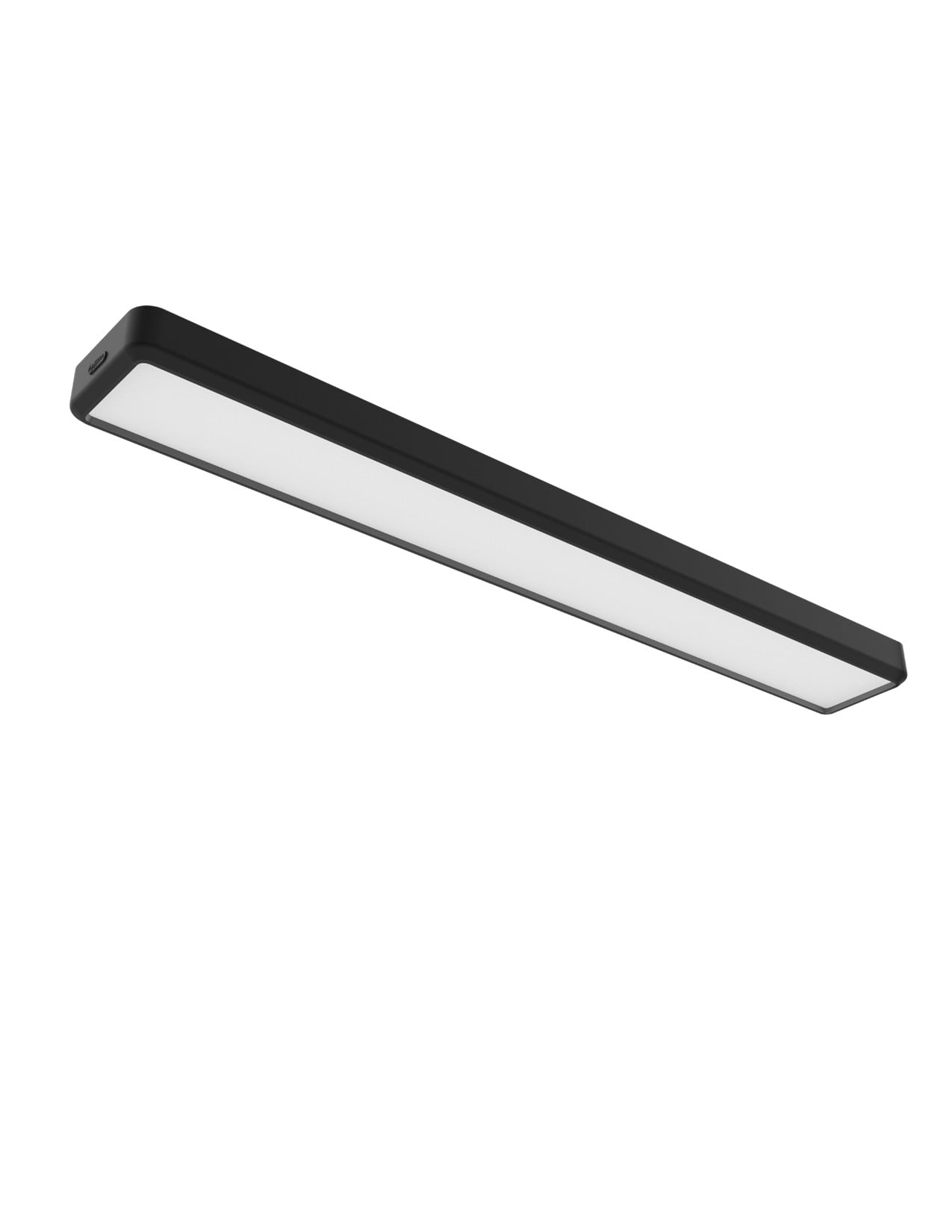 ETI 4 ft. x 6 in. Runden Black Modern LED Flush Mount Ceiling Light, 300 Lumen, 3CCT Color Preference, Dimmable, 120 Volt, C05015402A