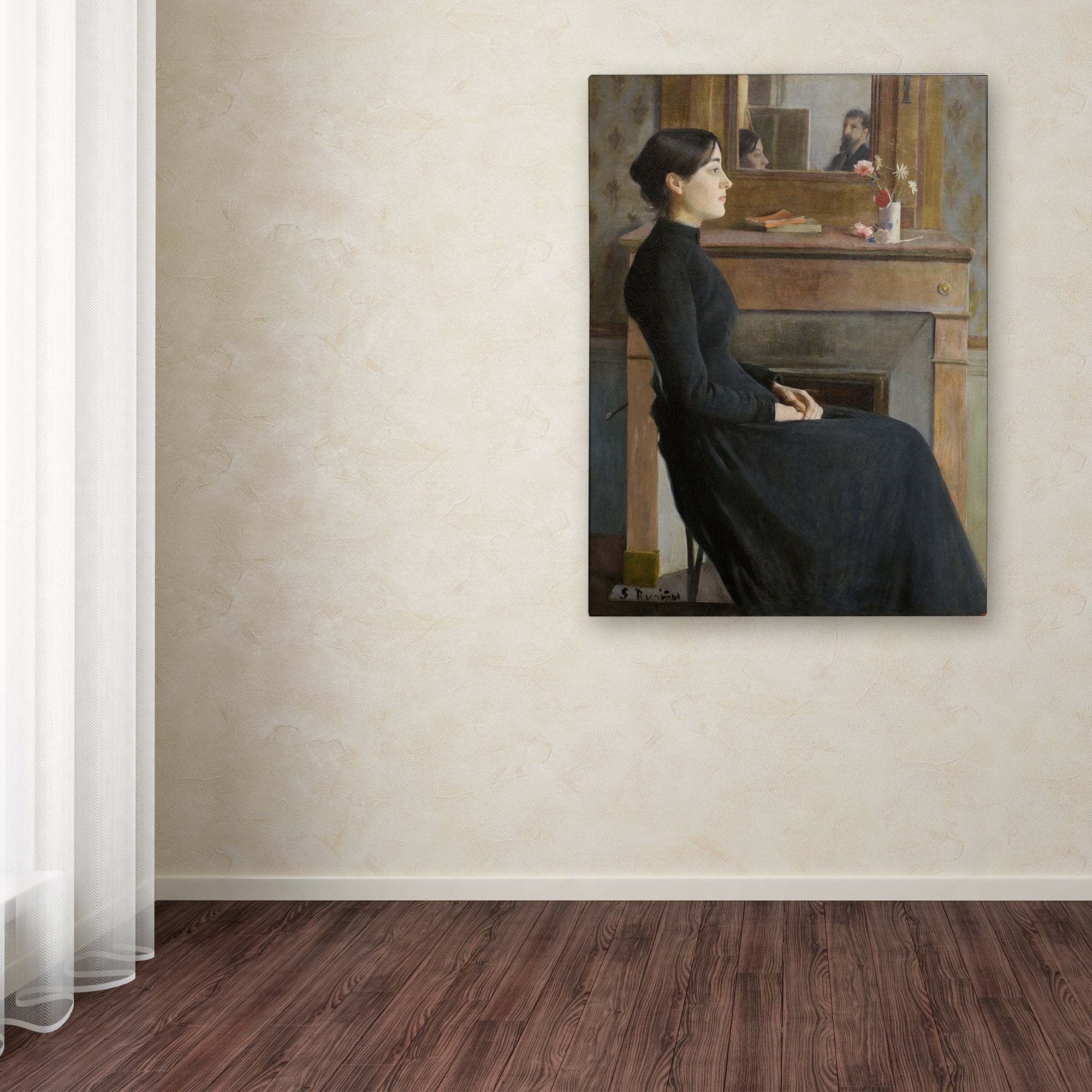 Santiago Rusinol 'Female Figure' Canvas Art