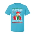 thumbnail image 2 of Michael Scott The Name is Bond Santa Bond Ugly Christmas Sweater Men's Graphic T-Shirt, Light Turquoise, 3XL, 2 of 3
