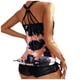 thumbnail image 5 of Traje de baño de dos piezas con tiras en la espalda y estampado conservador para mujer Traje de baño Fridja  nalpqowj55217, 5 of 8