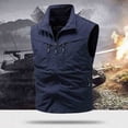 thumbnail image 2 of Gilet Tactique pour Hommes, Coupe Ample, Urgence Extérieure, Multi-Poches, Fermeture Éclair, Col Montant, Sans Manches, pour Randonnée et Camping, 2 of 6