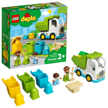 LEGO DUPLO Town Garbage Truck and Recycling 10945 Educational Building Toy For Toddlers and Kids (19 Pieces)