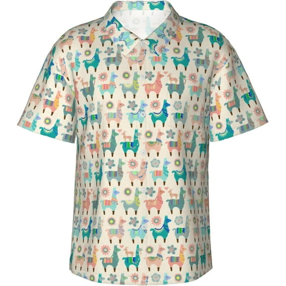 80s 90s Party Mens Hawaiian Shirt Short Sleeve Casual Button Up Tropical Summer Beach Shirt