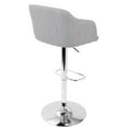 thumbnail image 3 of Daniella Contemporary Adjustable Barstool with Swivel in Light Grey by LumiSource, 3 of 7