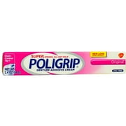 Poligrip Super Denture Adhesive Cream, Original, 2.4 oz (3 Pack) (Bundle)