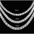 thumbnail image 3 of HH Bling Empire Silver Gold Iced Out Diamond Tennis Chains for Men,Rhinestone Tennis Necklaces for Women,Diamond chain necklaces (3mm tennis-Silver-22"), 3 of 13