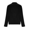 thumbnail image 5 of Ltctricy Blouses for Women Dressy Casual Long Sleeve Crossover Deep V Neck Ruched Business Work Tops Loose Party Shirts(Black,Small), 5 of 6