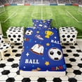 thumbnail image 4 of Erosebridal Blue Soccer Pattern Twin Sheet Sets, Cute Sport Bedding for Boys and Girls, 3-Piece, 1 Flat Sheet, 1 Fitted Sheet and 1 Pillowcase, 4 of 6